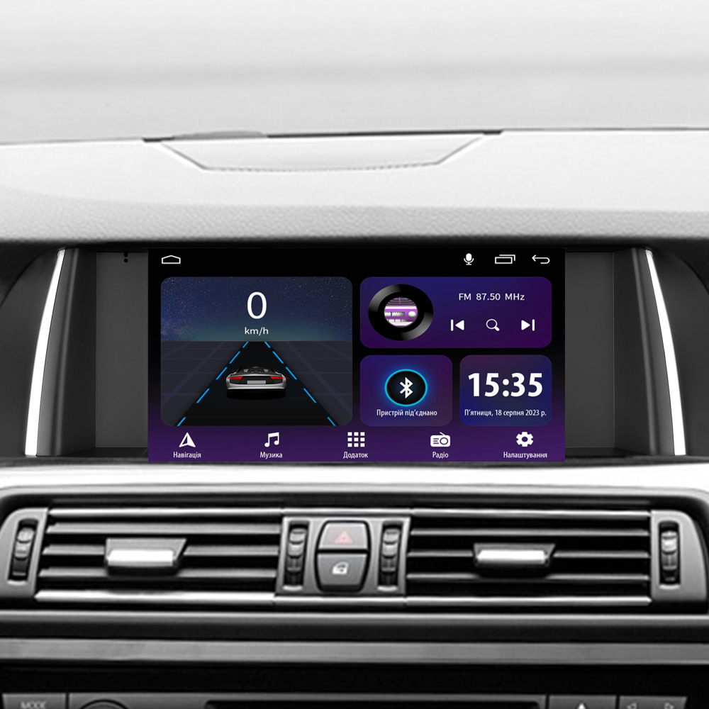 Автомобільна штатна магнітола SIGMA E9232 ANDROID 10 2+32 Gb BMW 5 Series F10 F11 CIC 2009-2013 9" (L3) дюймів