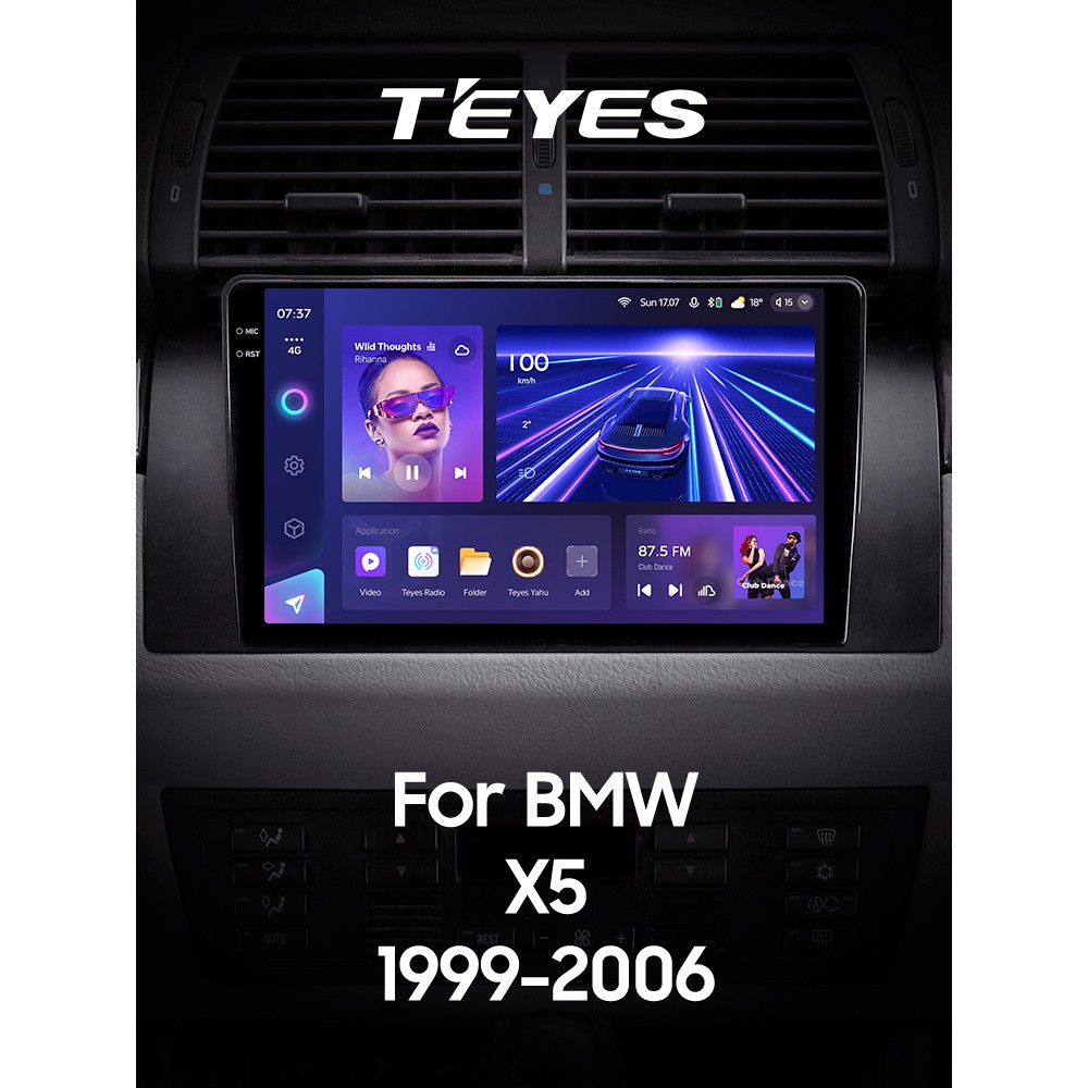 Штатна магнітола Teyes CC3 6+128 Gb BMW X5 E39 E53 1999 - 2006 (maximum equipment) 9" (L2) 2k