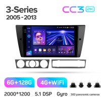 Штатная магнитола Teyes CC3 6+128 Gb с круговым обзором 360° BMW 3 E90 E91 E92 E93 2005-2013 9" 2k