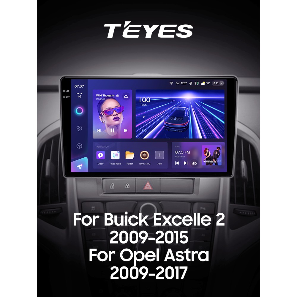 Штатная магнитола Teyes CC3 6+128 Gb с круговым обзором 360° Buick Excelle 2 2009-2015 / Opel Astra J 2009-2017 9" 2k