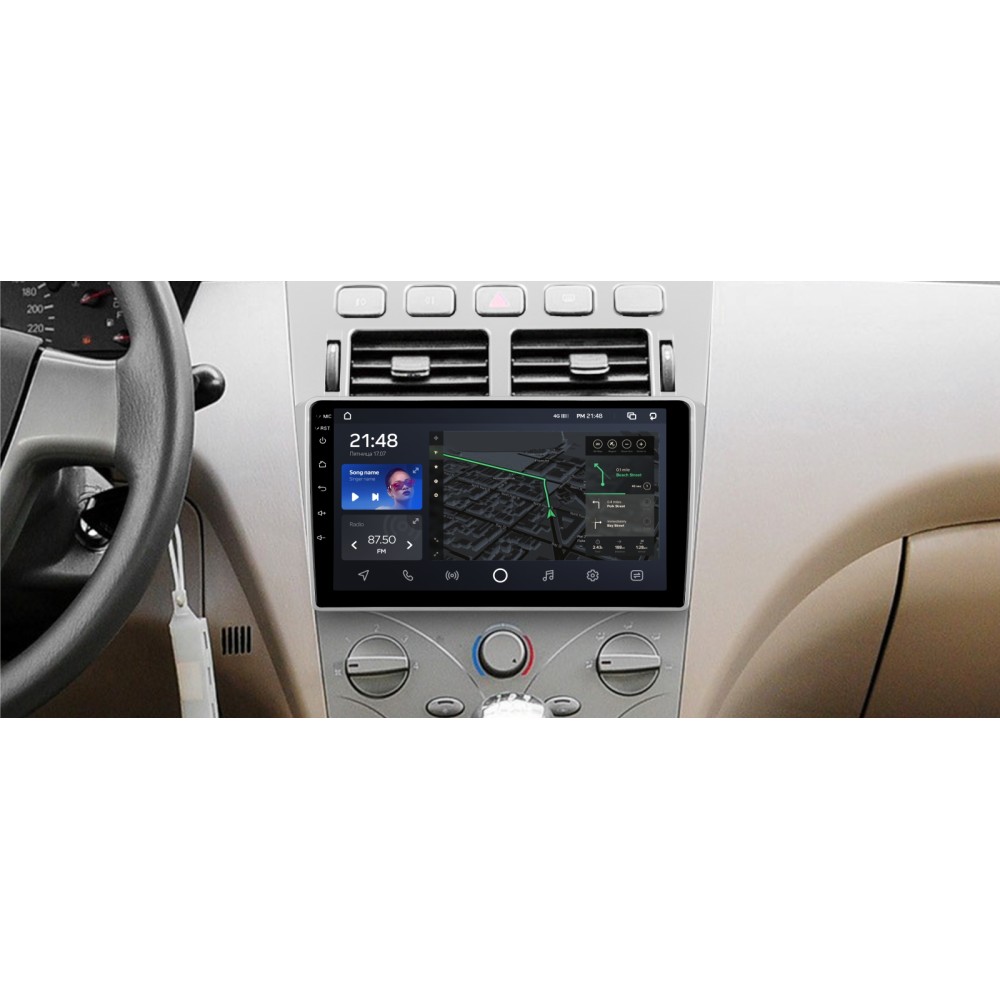 Штатна магнітола AMS T910 6+128 Gb Chery A5 A21 2006-2010 Cowin 3 A21 2010-2011 Vortex Estina 2008-2012 9"