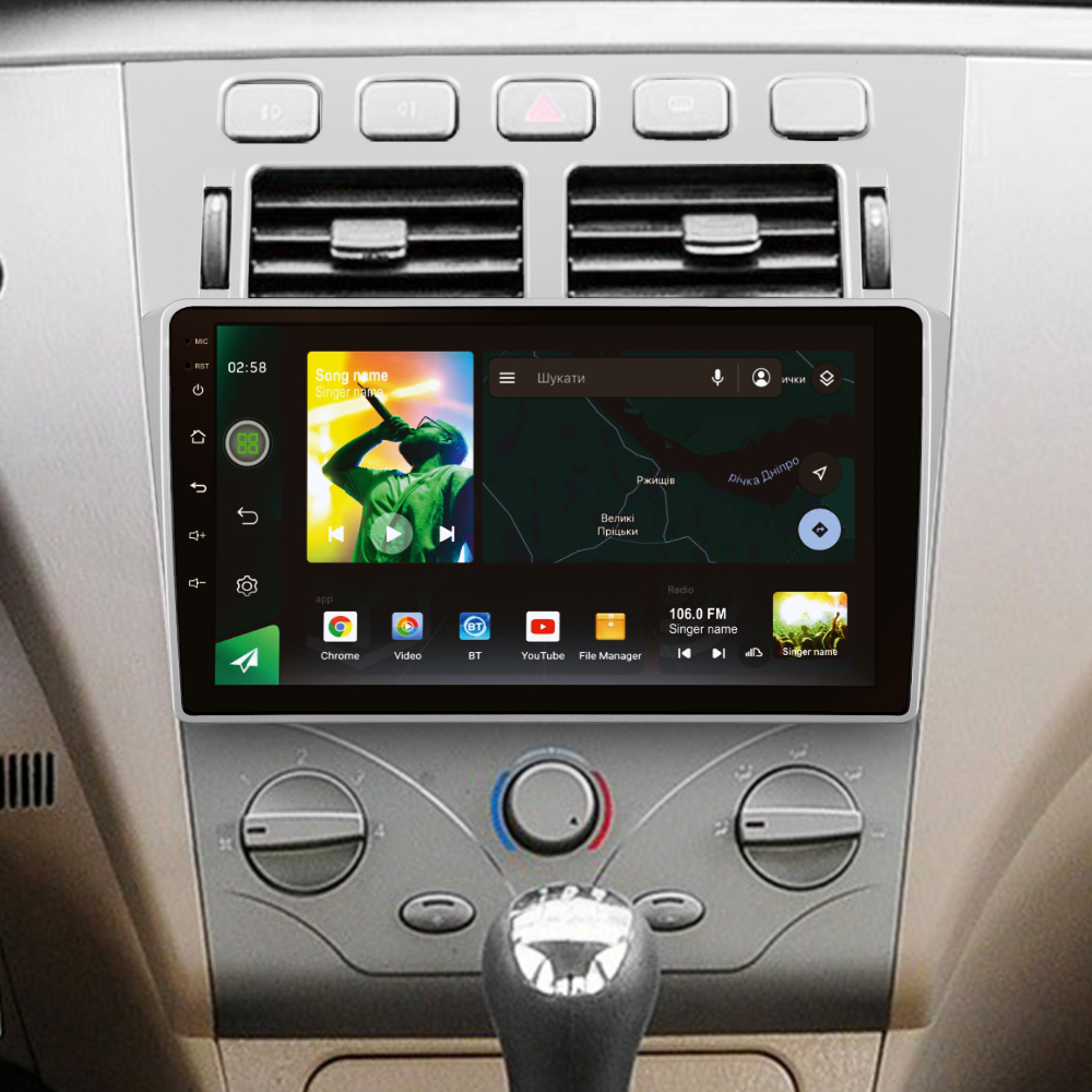 Штатна магнітола SIGMA X9232 ANDROID 10 2+32 Gb 4G DSP Chery A5 A21 2006-2010 Cowin 3 A21 2010-2011 Vortex Estina 2008-2012 9"