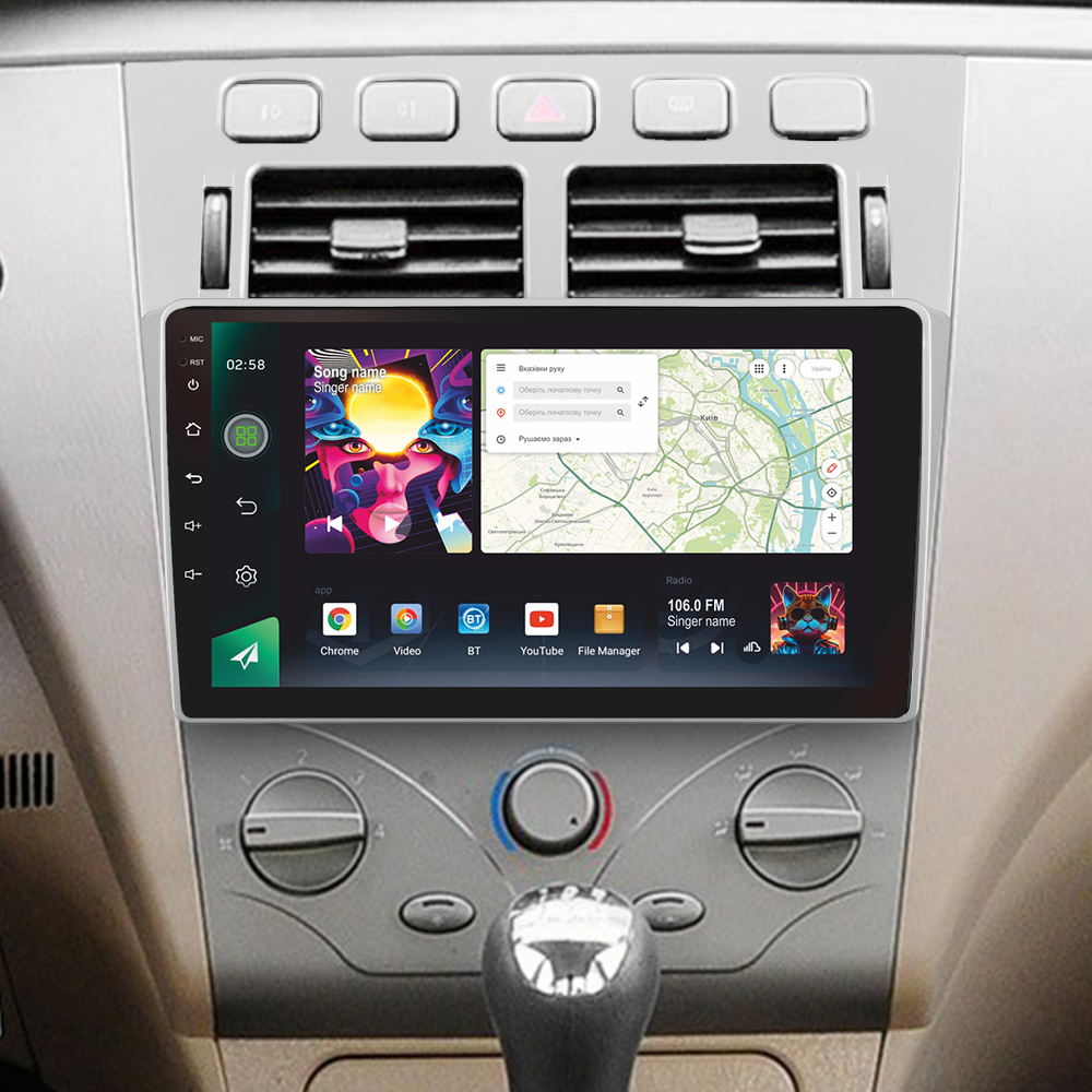 Автомобільна штатна магнітола SIGMA PRO 9464 ANDROID 12 4+64 Gb 4G DSP Chery A5 A21 2006-2010 Cowin 3 A21 2010-2011 Vortex Estina 2008-2012 9" дюймів