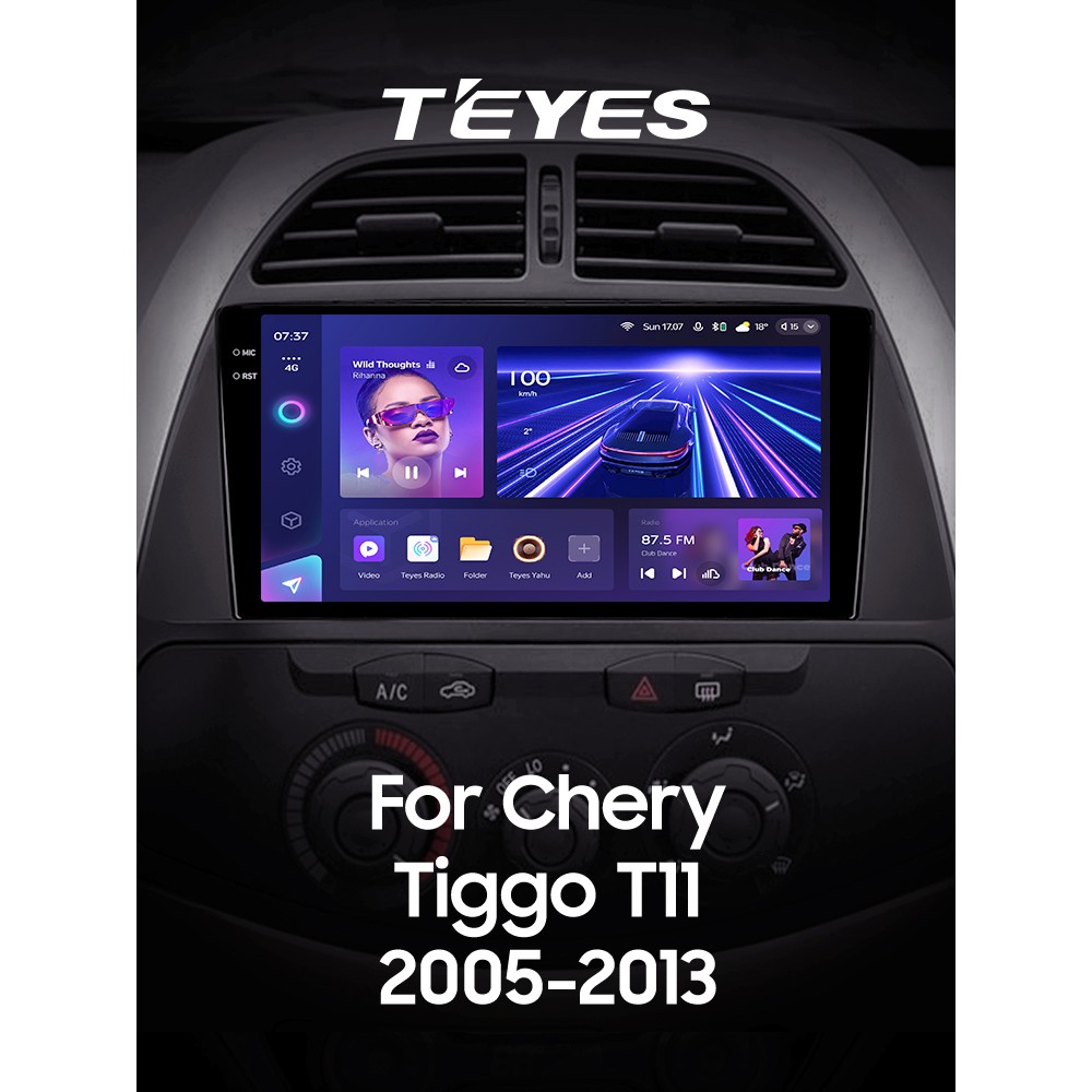 Штатна магнітола Teyes CC3 4+64 Gb Chery Tiggo T11 1 2005 - 2013 9" 2k