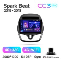 Штатная магнитола Teyes CC3 4+32 Gb Chevrolet Spark Beat (F2) 2015-2018 9" 2k