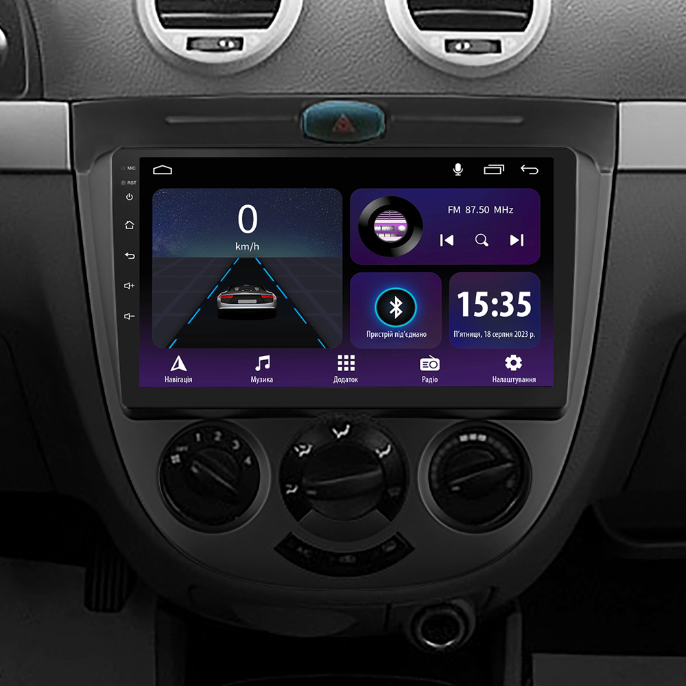 Автомобільна штатна магнітола SIGMA E9232 ANDROID 10 2+32 Gb Chevrolet Lacetti J200 Buick Excelle Hrv 2004-2013 (F2) 9" дюймів