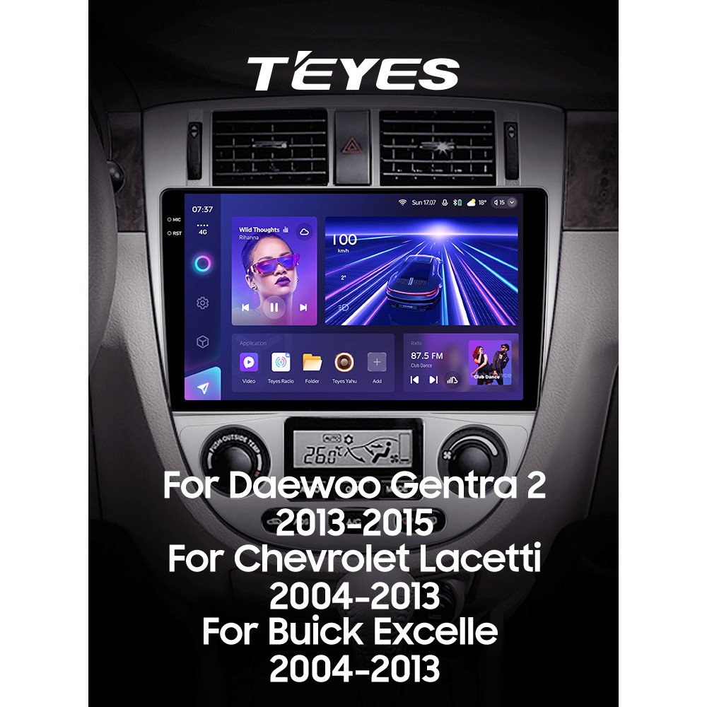 Штатная магнитола Teyes CC3 4+64 Gb Chevrolet Lacetti J200 для Buick Excelle Hrv 2004-2013 для Daewoo Gentra 2 2013-2015 (F2) 10" 2k