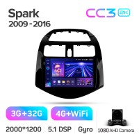 Штатная магнитола Teyes CC3 3+32 Gb Chevrolet Spark M300 2009 - 2016 (F1) 9" 2k