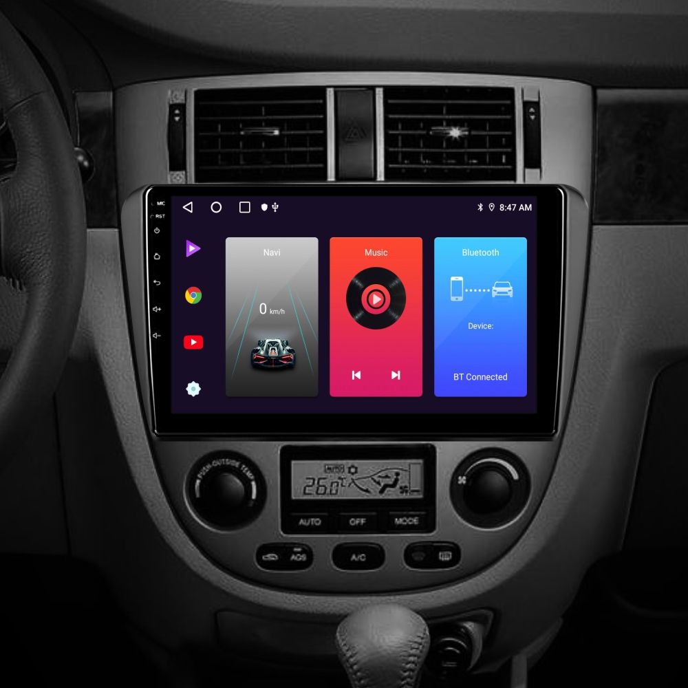 Автомобільна штатна магнітола SIGMA F10216 ANDROID 10 2+32 Gb Chevrolet Lacetti J200 For Buick Excelle Hrv 2004-2013 For Daewoo Gentra 2 2013-2015 (F2) 10"