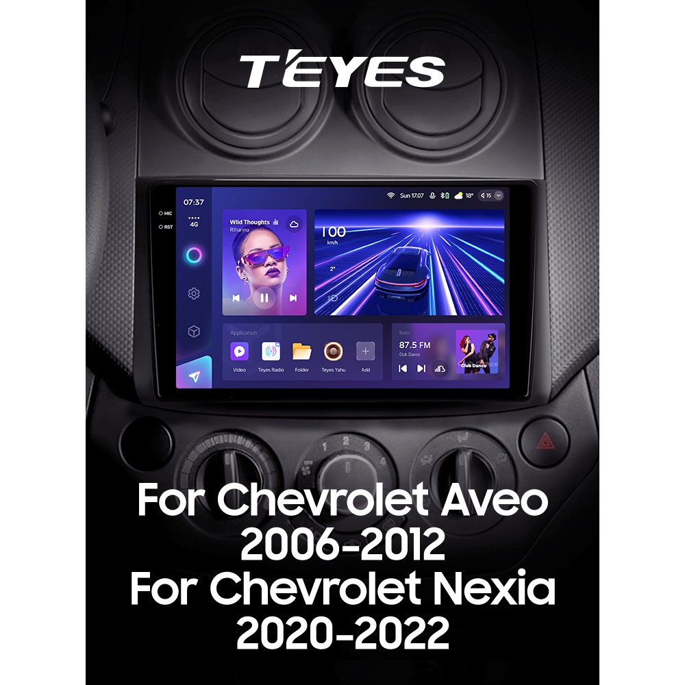 Штатна магнітола Teyes CC3 6+128 Gb з коловим оглядом 360° Chevrolet Aveo T250 2006 - 2012 9" 2k