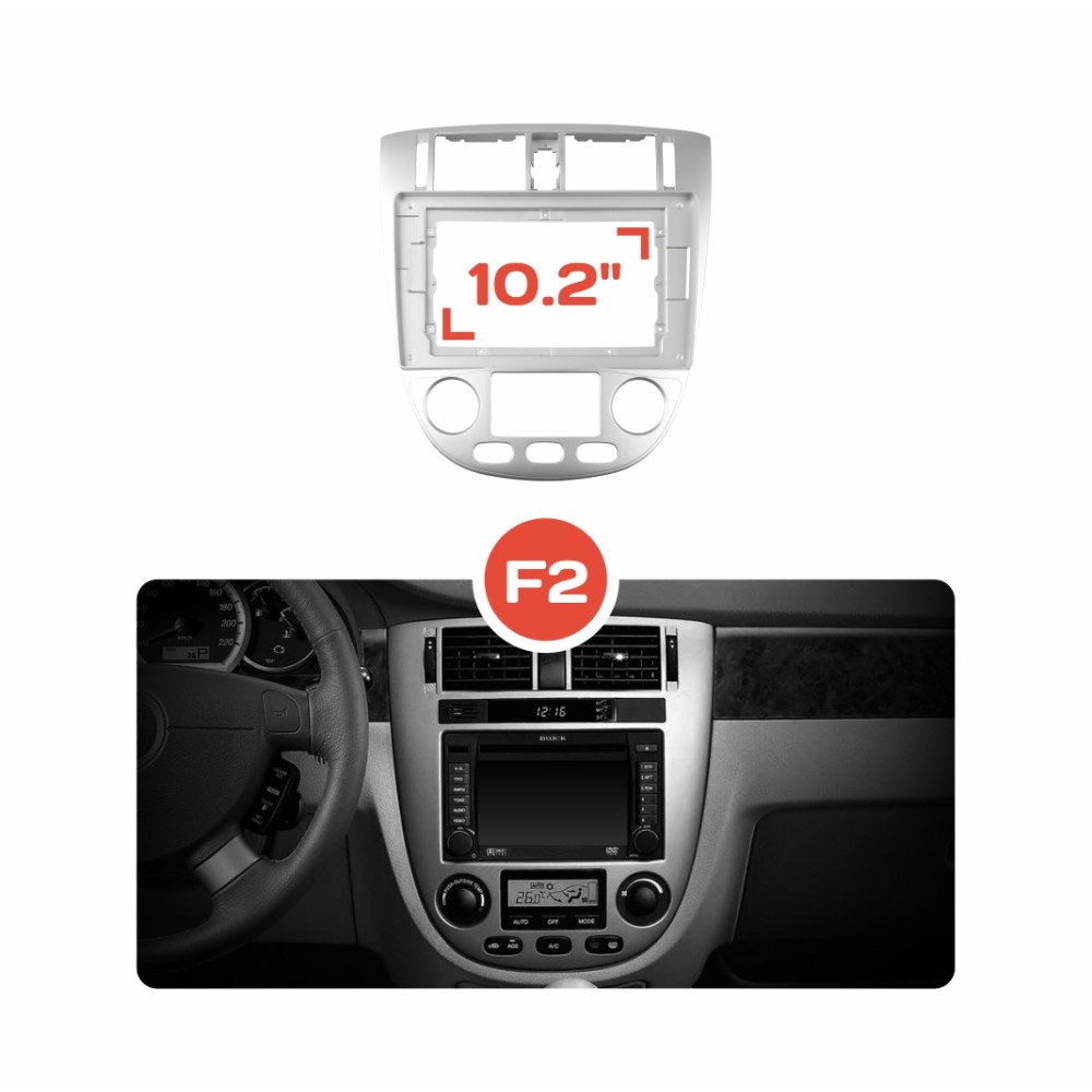 Штатна магнітола AMS T1010 6+128 Gb Chevrolet Lacetti J200 For Buick Excelle Hrv 2004-2013 For Daewoo Gentra 2 2013-2015 (F2) 10"