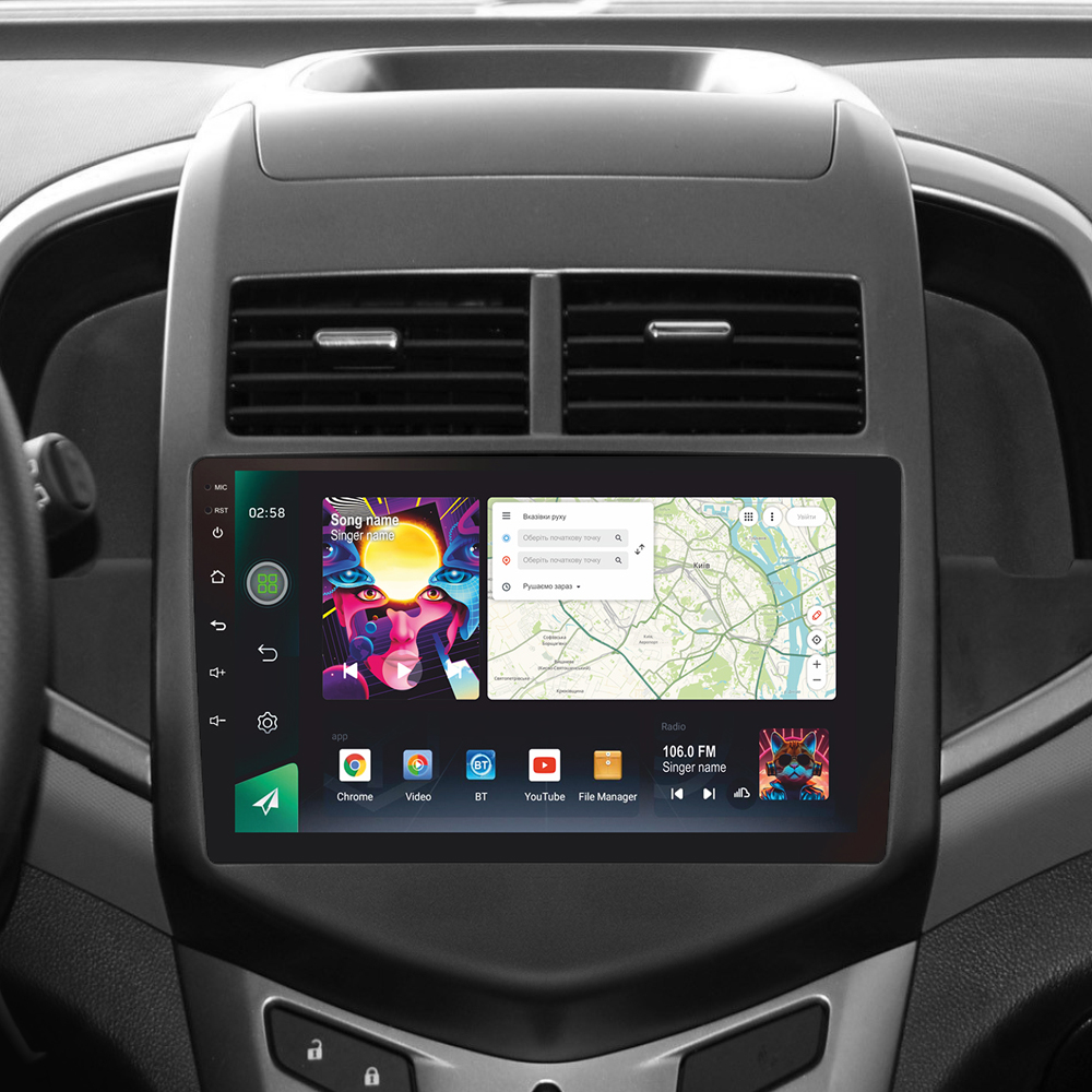 Автомобільна штатна магнітола SIGMA PRO 9464 ANDROID 12 4+64 Gb 4G DSP Chevrolet Aveo 2 2011-2015 9" дюймів