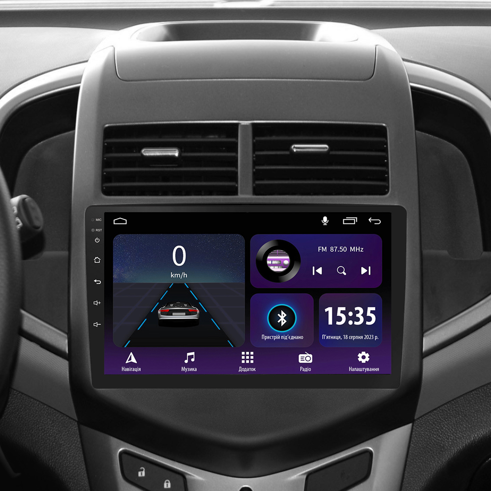 Автомобільна штатна магнітола SIGMA E9232 ANDROID 10 2+32 Gb Chevrolet Aveo 2 2011-2015 9" дюймів