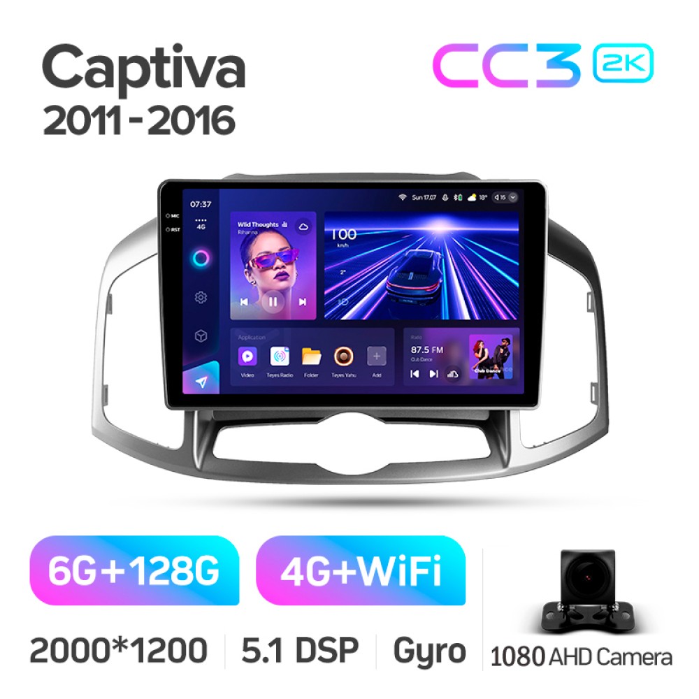 Штатна магнітола Teyes CC3 6+128 Gb Chevrolet Captiva 1 2011-2016 10" 2k (L1)