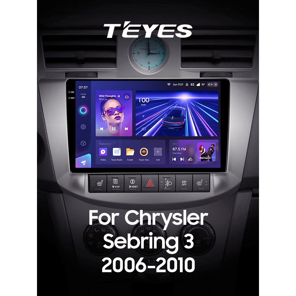 Штатна магнітола Teyes CC3 6+128 Gb Chrysler Sebring 3 JS 2006-2010 9" 2k (L1)