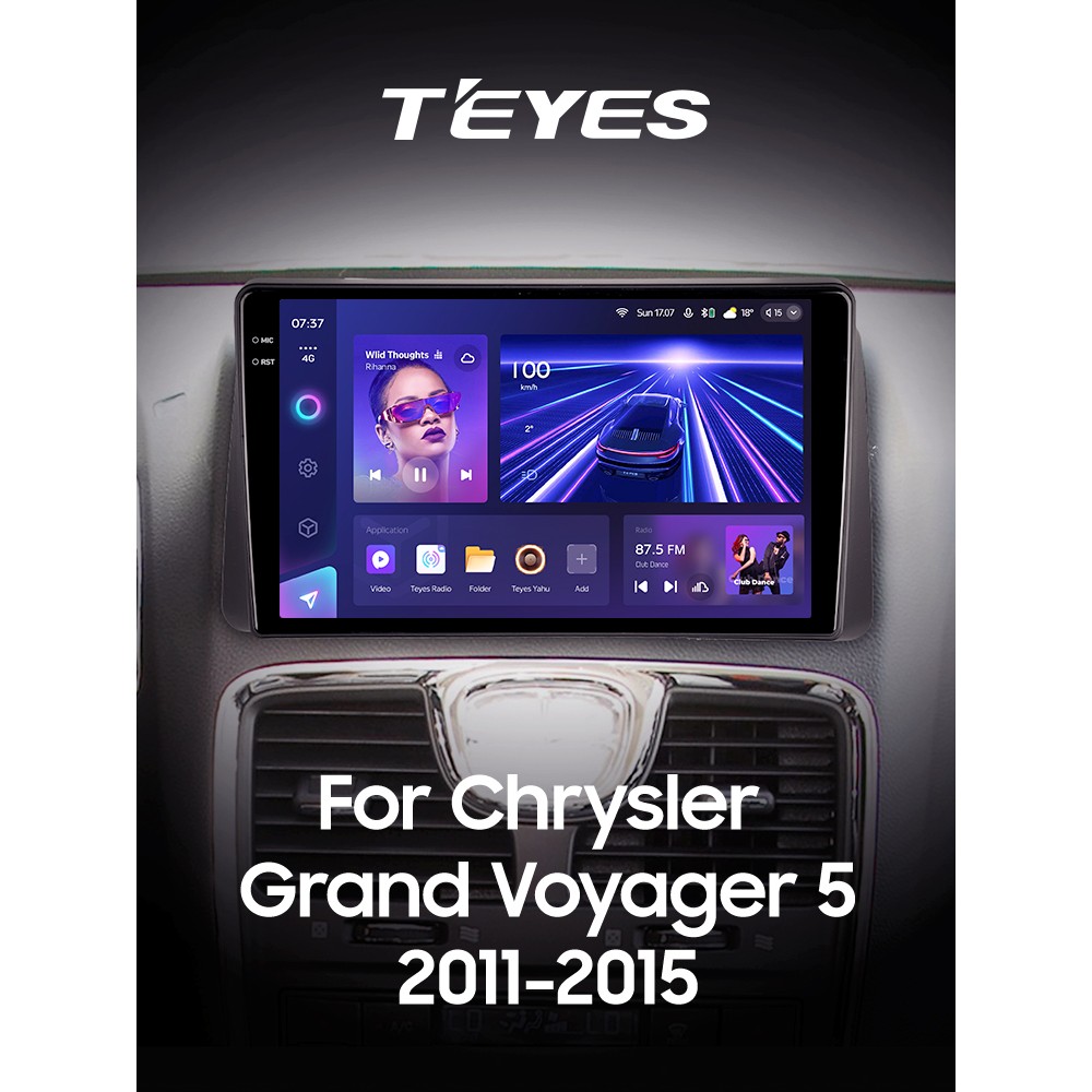 Штатна магнітола Teyes CC3 3+32 Gb Chrysler Grand Voyager 5 2011-2015 9" 2k (L1)