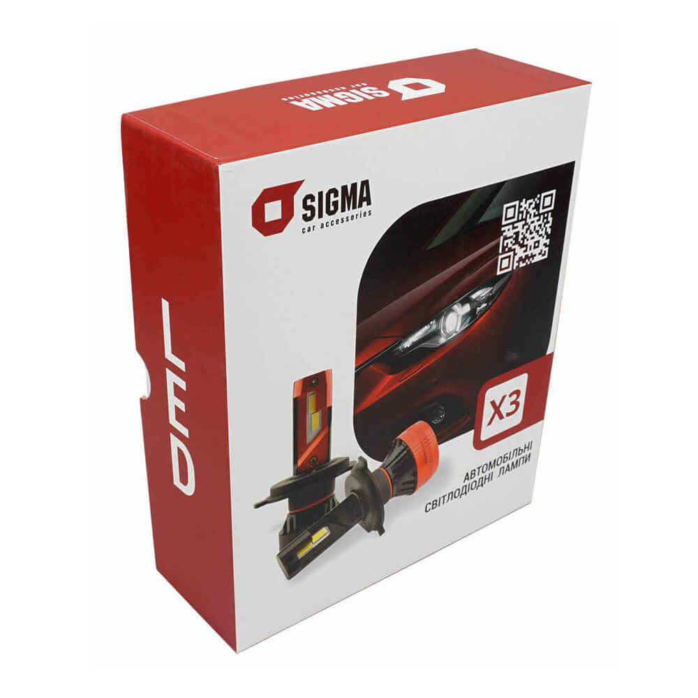 Led лампы SIGMA X3 45W HB3 (9005) CSP 6500K (2 шт.)