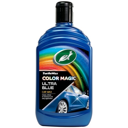 Поліроль для кузова з відновленням кольору Turtle Wax Color Magic Blue синя 500 мл
