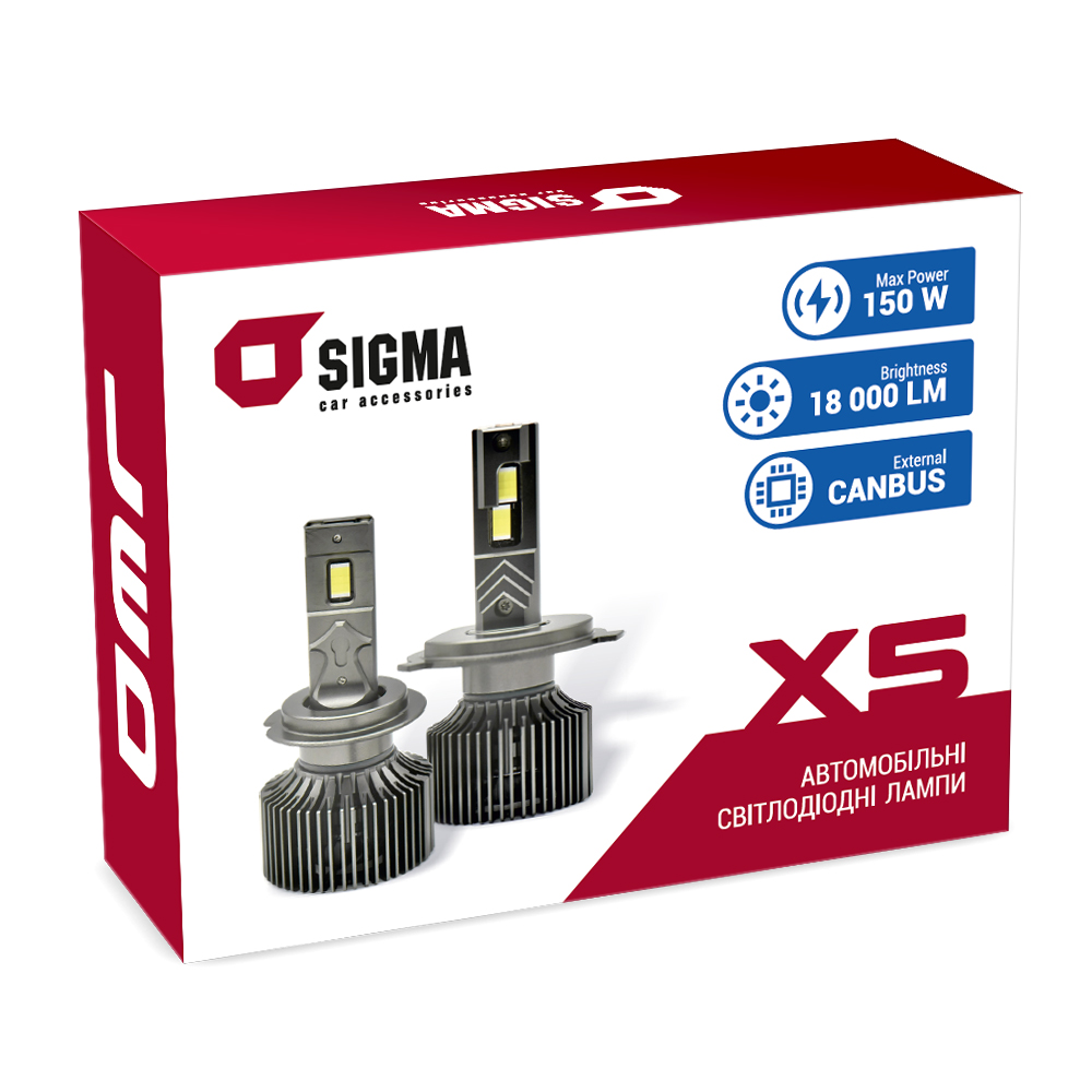 Led лампы Sigma X5 HB3 (9005) 75W CAN