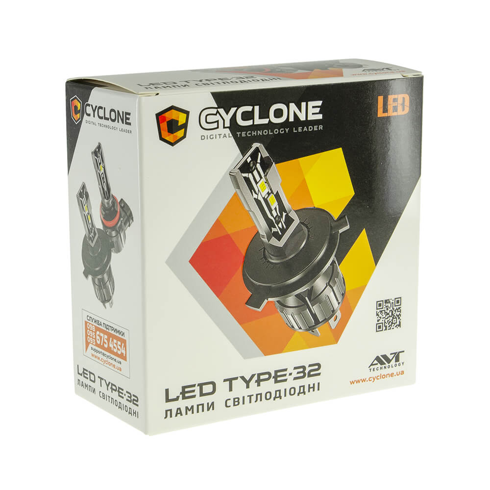 Комплект Led ламп CYCLONE H3 6000K TYPE 32