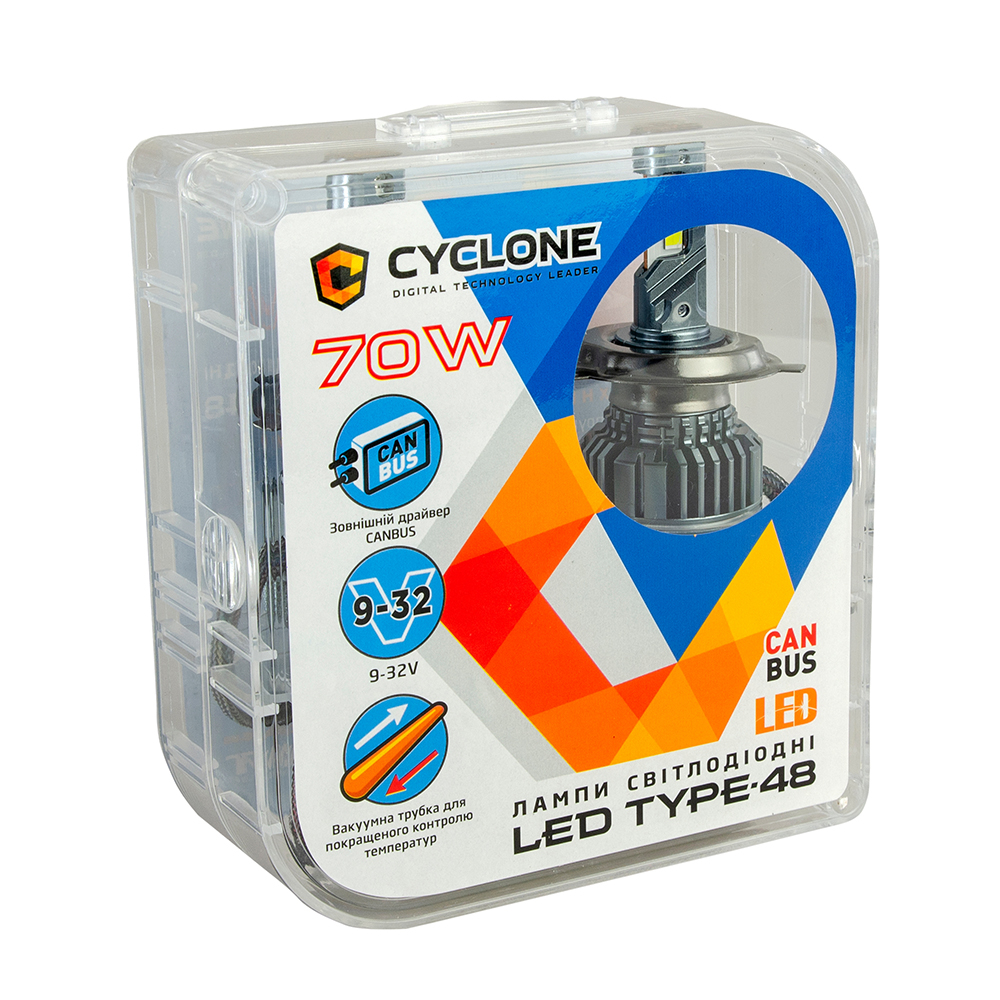 Led лампы CYCLONE Type 48 H11 70W CAN (2 шт.)