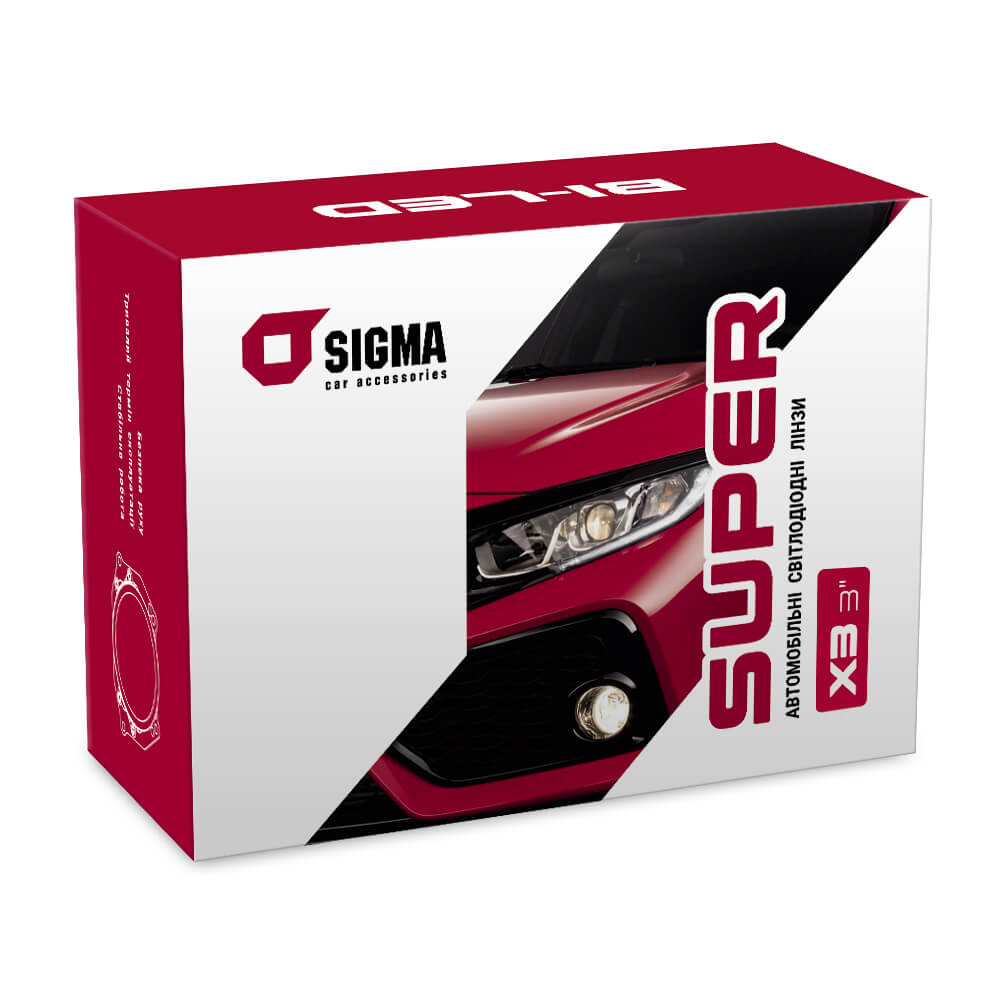 Bi-Led лінзи Sigma SUPER X3 3 дюйми