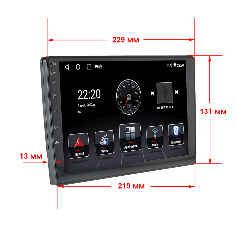 Автомобильная Android магнитола CYCLONE C9 CPL GSM Universal 9 дюймов