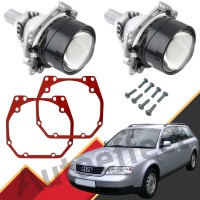 Bi-Led линзы для фар Audi A6 C5 дорестайл (1997-2001)