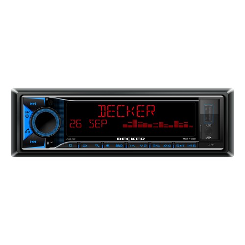 Автомагнітола 1Din DECKER MDR-112 BT 4x50W
