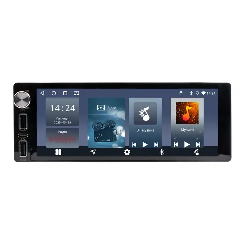 Автомагнітола 1Din PHANTOM MPA-6800 CarPlay/Android Auto