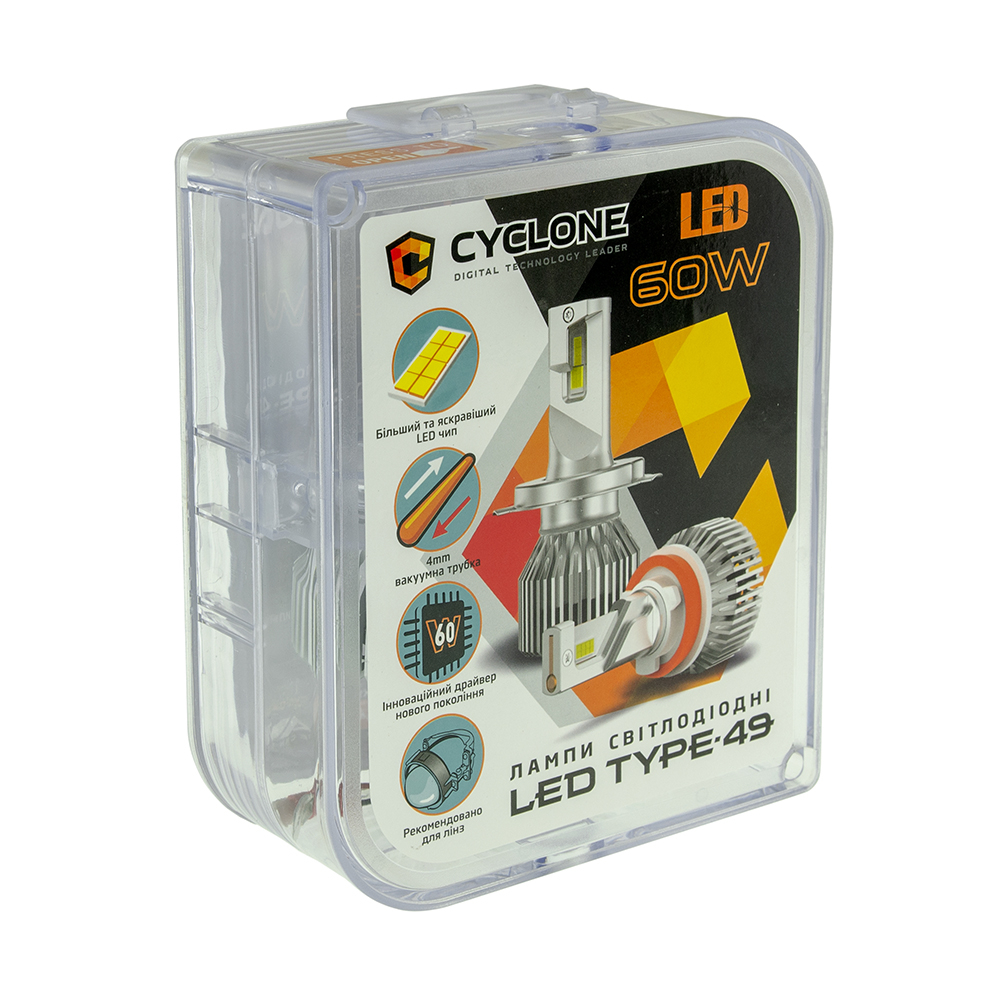Led лампи CYCLONE Type 49 H3 60W CAN (2 шт.)