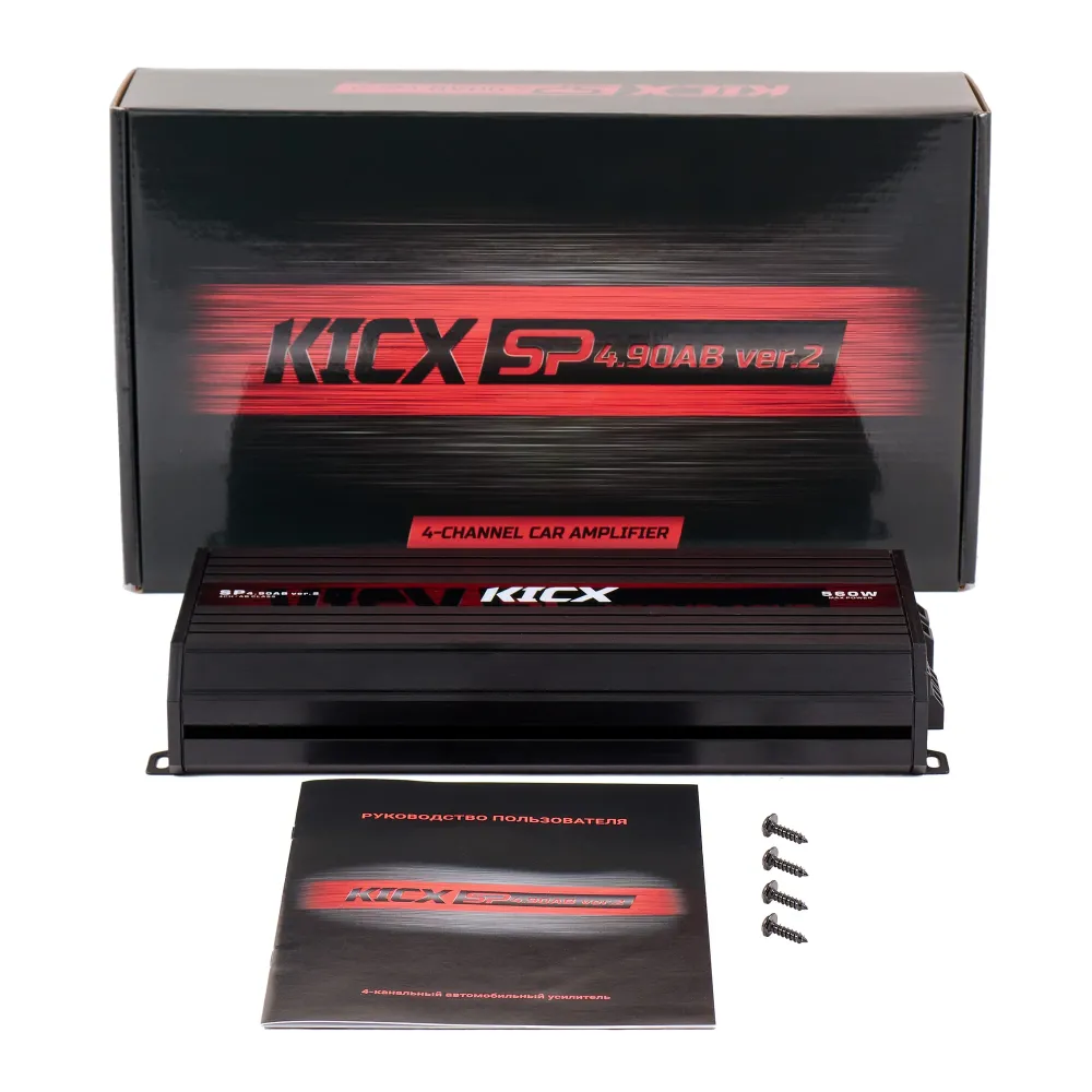 Чотириканальний підсилювач звуку Kicx SP 4.90AB ver.2