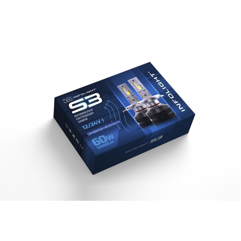Led лампи Infolight S3 H7 60W (2 шт.)