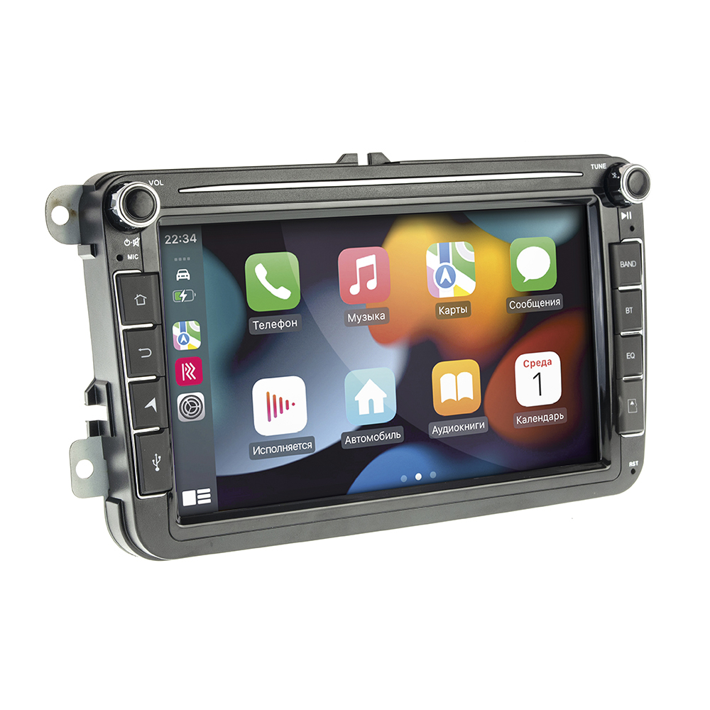 Штатная Android автомагнитола для VW SKODA SEAT (2x32 CarPlay Android Auto) DSP 8 дюймов