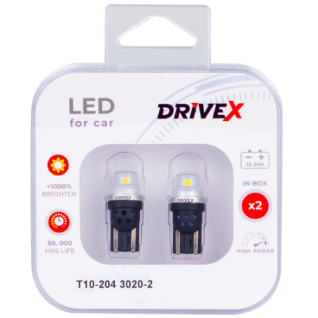 Led лампы DriveX T10-204 3020-2 9-48V W5W