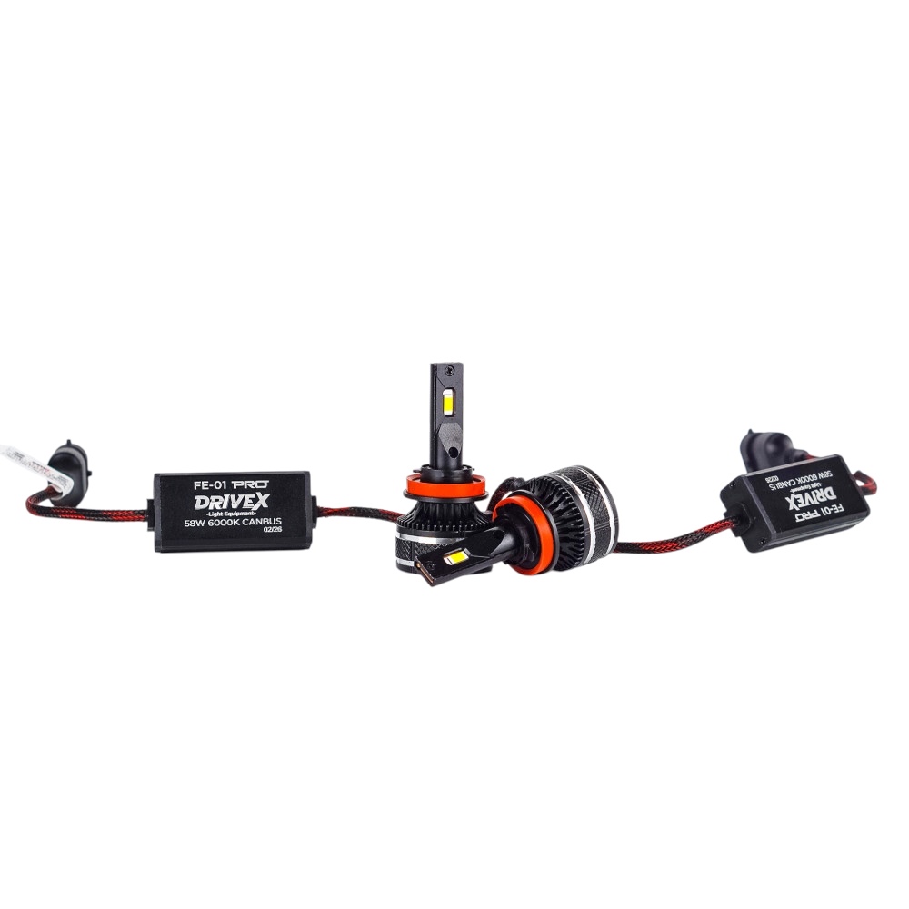 LED лампи автомобільні DriveX FE-01 PRO H11 58W CAN 9-32V 6000K
