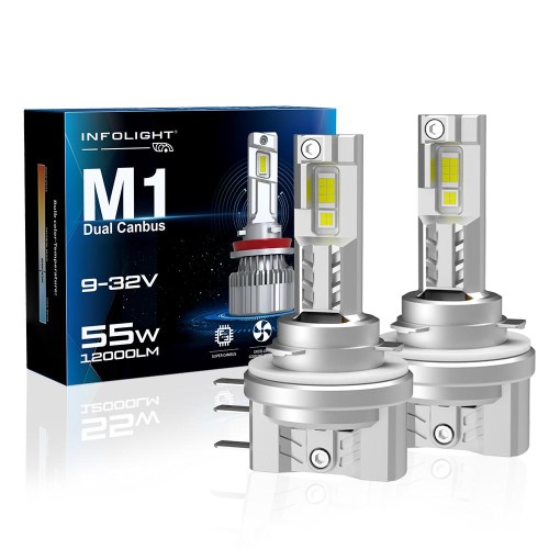 Led лампи Infolight M1 Dual Canbus H15 45W (Дальнє світло + ДХВ)
