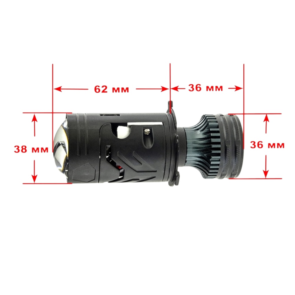 Міні лед лінзи Decker RGX-01 H4 5500K 65/85W (2 шт.)