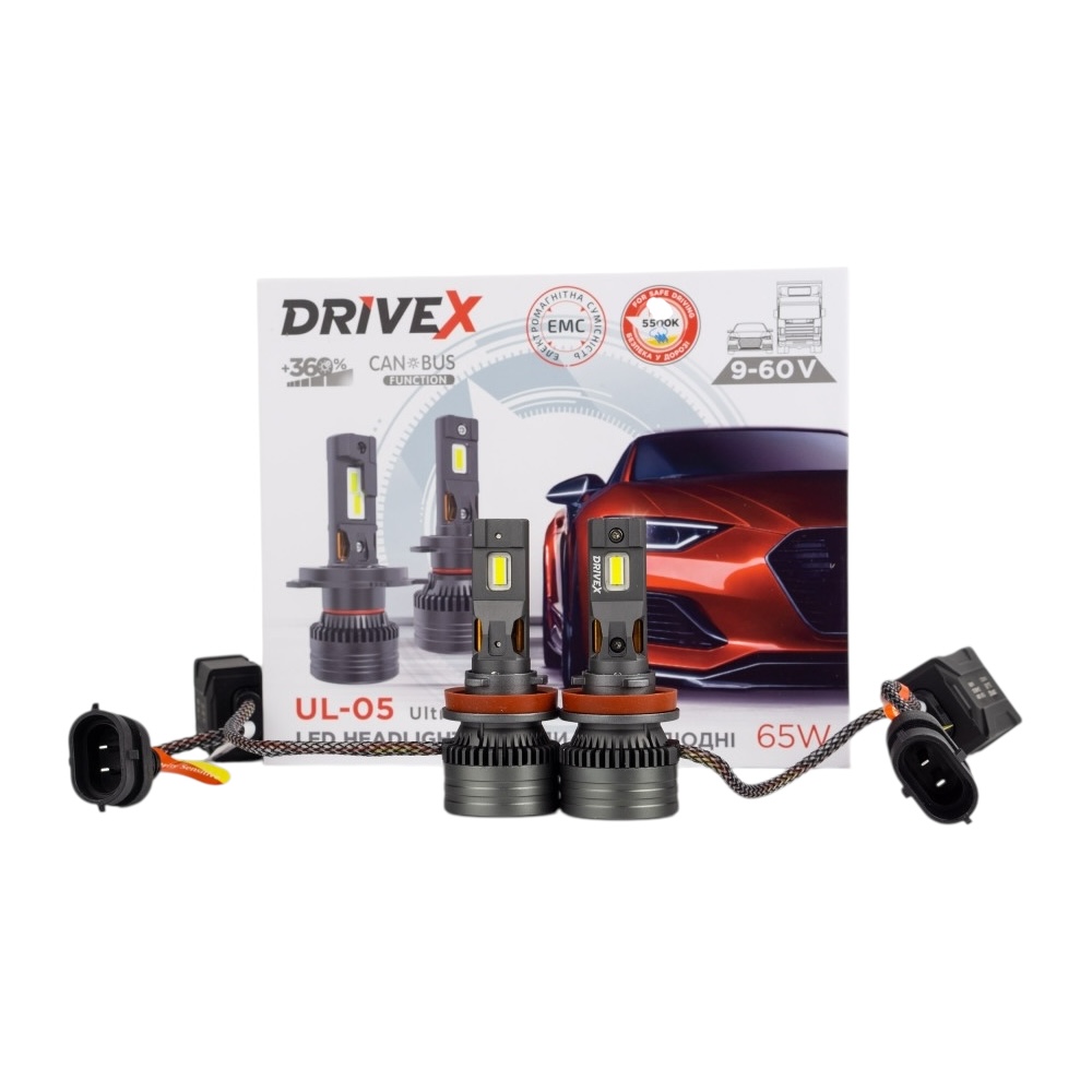Автомобильные LED лампы DriveX UL-05 H11 5500K 60W CAN