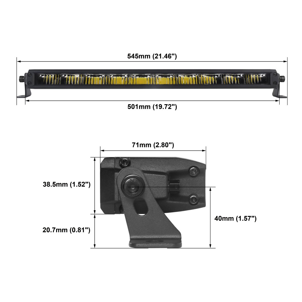 Led балка робочого світла Aled Aled 54B-20 DRIVING 54B1015 1шт.