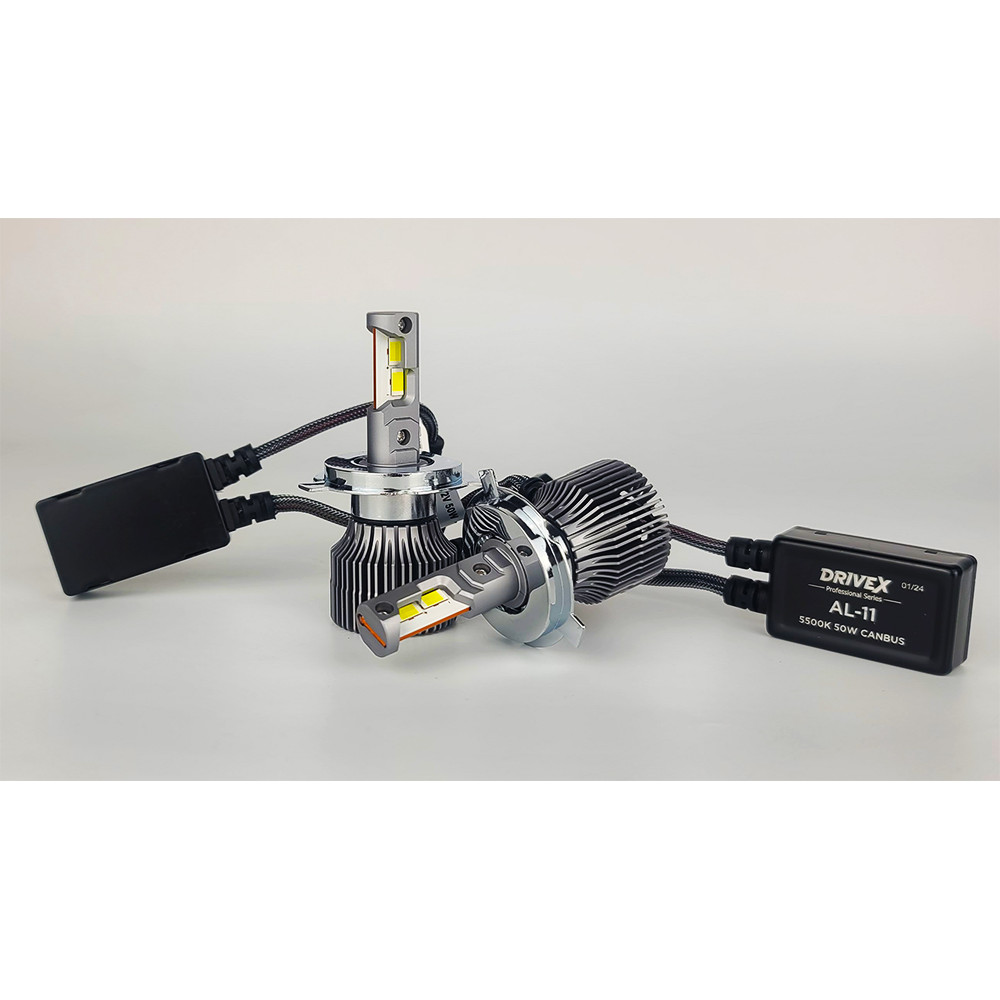LED лампи автомобільні DriveX AL-11S H4 5500K 50W CAN