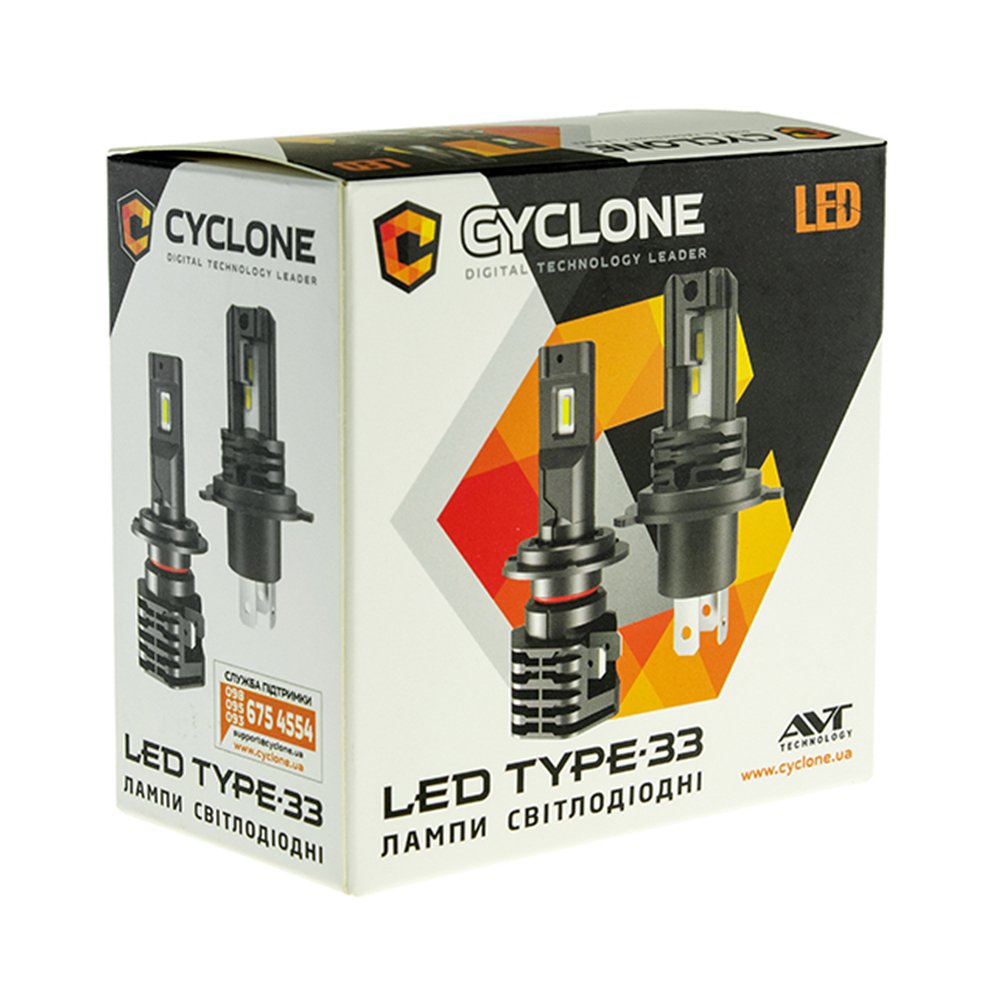 Led лампы CYCLONE LED H7 5000K 4600LM TYPE 33 (2 шт.)