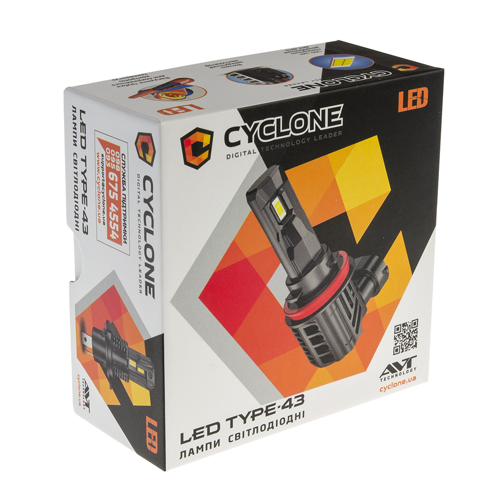Led лампы CYCLONE LED H4 5500K TYPE 43 (2 шт.)