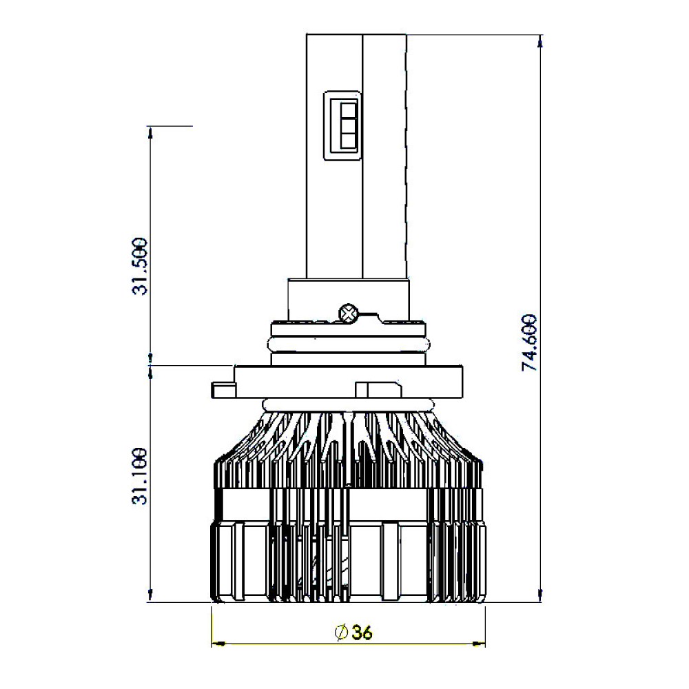Led лампы Aled X-Series HB3 (9005) 50W 6000K