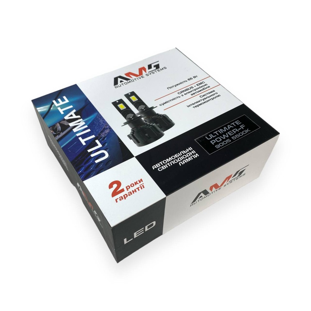 Led лампи AMS ULTIMATE POWER-F HB3 (9005) 5500K CANBUS (2 шт.)