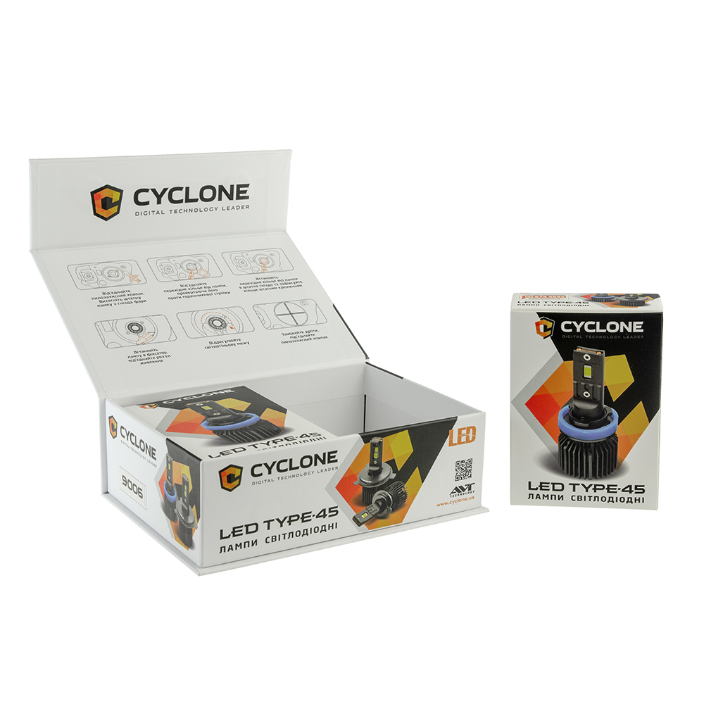 Led лампи CYCLONE Type 45 H1 60W (2 шт.)