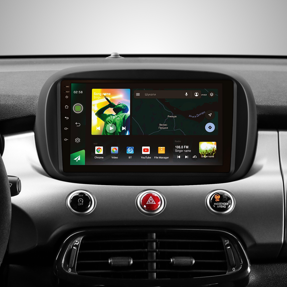 Штатна магнітола SIGMA X9232 ANDROID 10 2+32 Gb 4G DSP Fiat 500X 2014-2020 9" (L1)