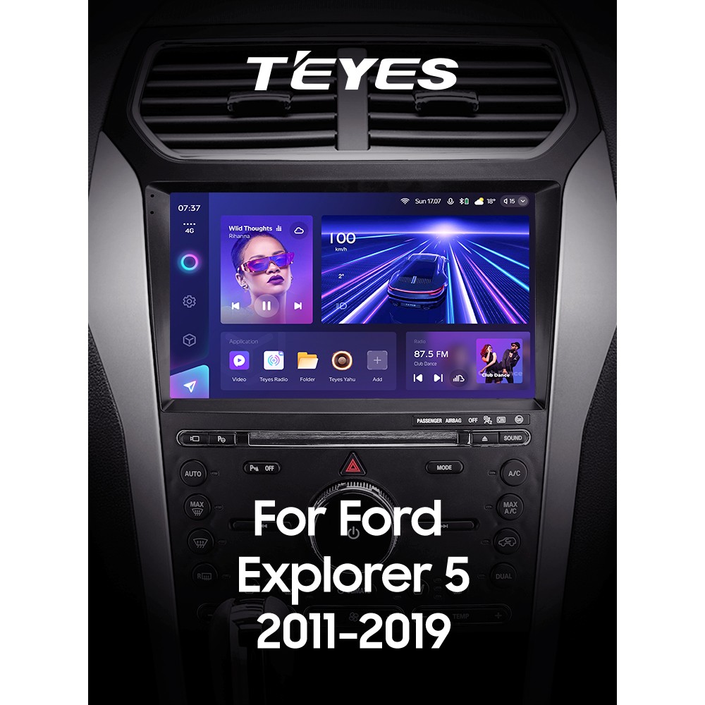 Штатна магнітола Teyes CC3 6+128 Gb з коловим оглядом 360° Ford Explorer 5 2011 - 2019 (B) 10" 2k (L3)