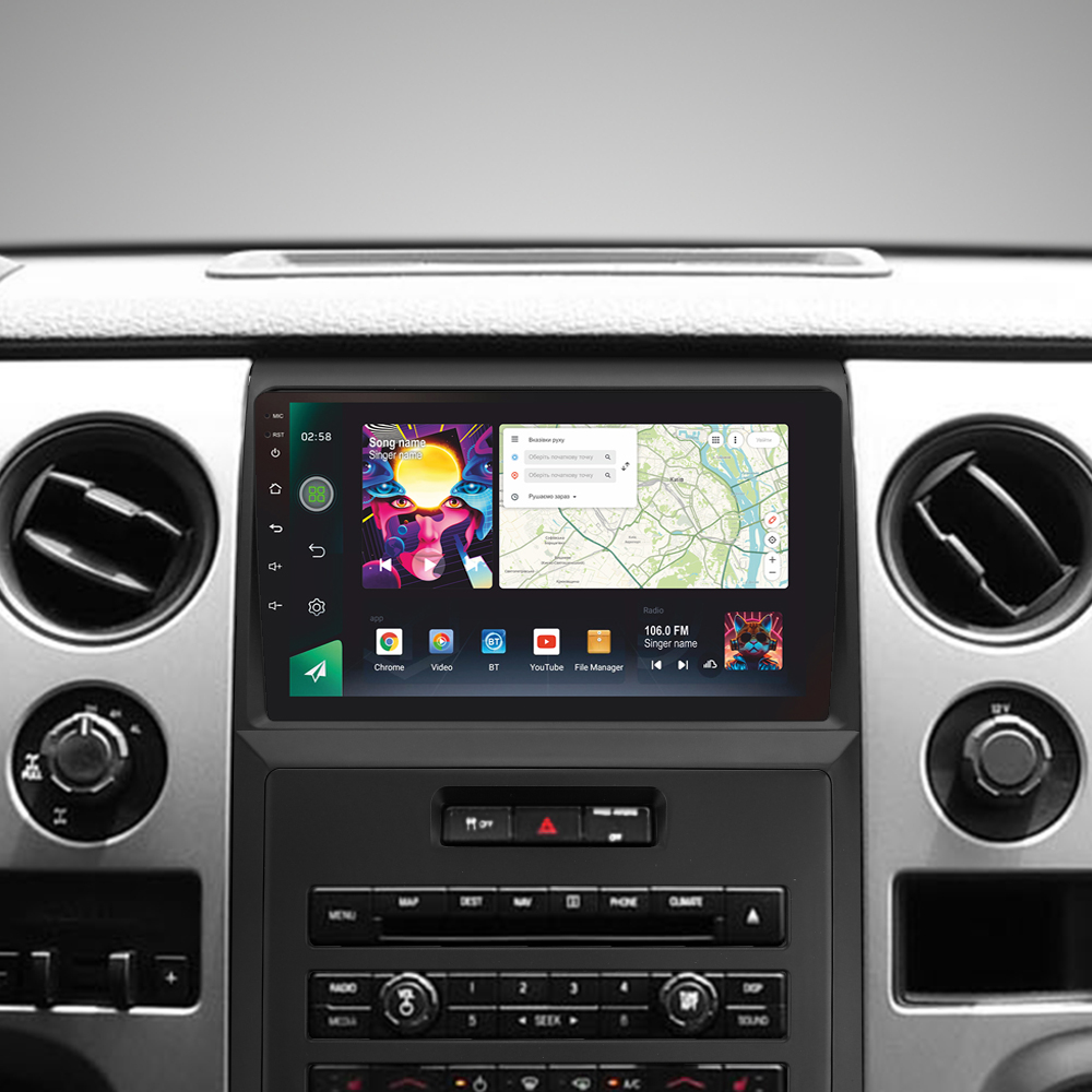 Автомобільна штатна магнітола SIGMA PRO 9464 ANDROID 12 4+64 Gb 4G DSP Ford F150 P415 Raptor 2008-2014 (F1) 9" (L2) дюймів