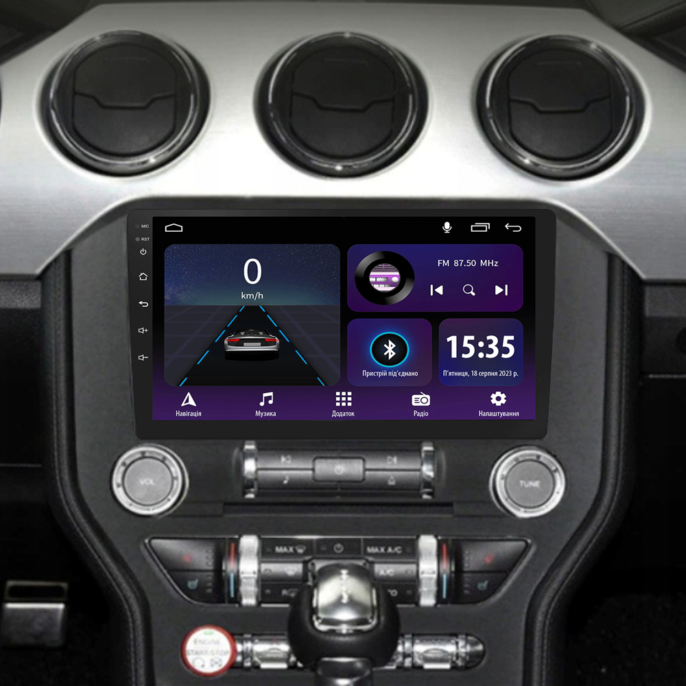 Автомобільна штатна магнітола SIGMA E9232 ANDROID 10 2+32 Gb Ford Mustang VI S550 (F2) 2014-2021 9" (L2) дюймів